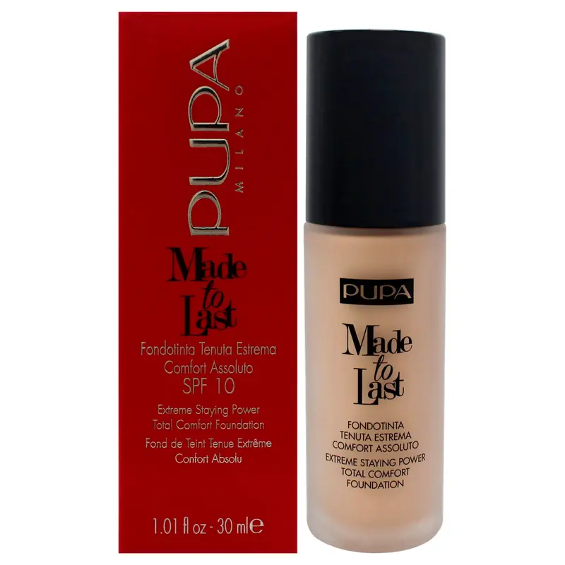 Pupa Milano Made to Last Extreme Staying Power Foundation SPF 30 - 020 Light Beige by Pupa Milano for Women - 1.01 oz Foundation
