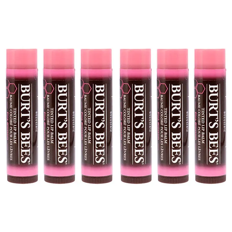 Burts Bees Tinted Lip Balm - Pink Blossom by Burts Bees for Unisex - 0.15 oz Lip Balm - Pack of 6