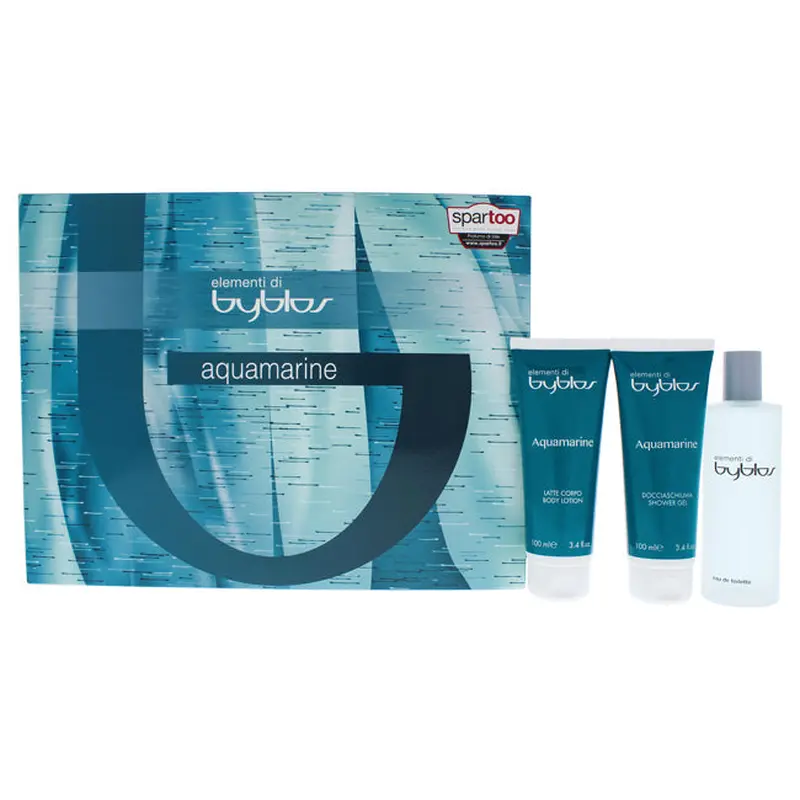 Byblos Elementi Di Aquamarine by Byblos for Women - 3 Pc Gift Set 4.0oz EDT Spray, 3.4oz Shower Gel, 3.4oz Body Lotion