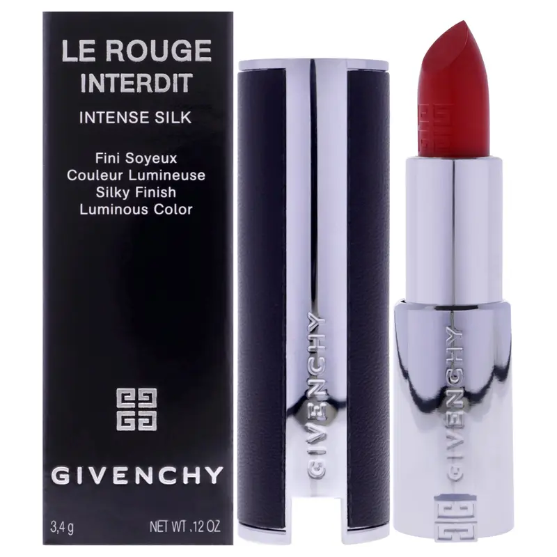 Givenchy Le Rouge Interdit Intense Silk Lipstick - 306 Carmin Escarpin by Givenchy for Women - 0.12 oz Lipstick (Refillable)