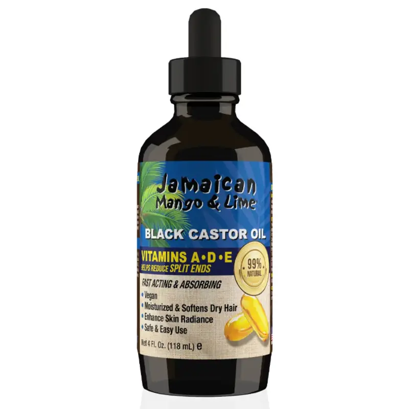Jamaican Mango & Lime Black Castor Oil - Vitamin A-D-E - 4 oz