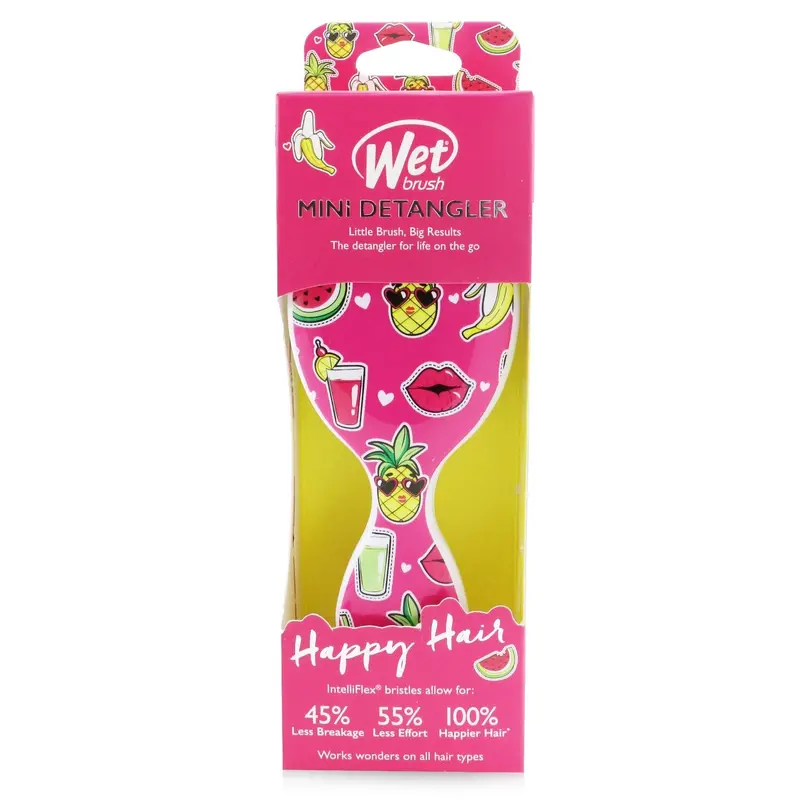 Wet Brush Mini Detangler Happy Hair - # Smiley Pineapple  1pc