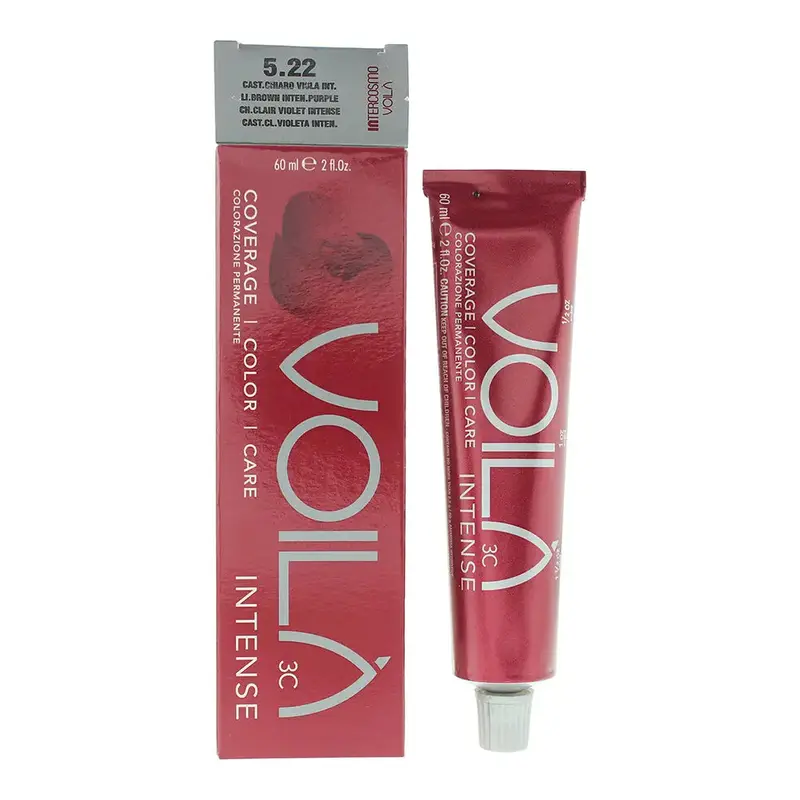 Intercosmo Voil 3C Intense 5.22 Light Brown Intense Purple Hair Colour 60ml