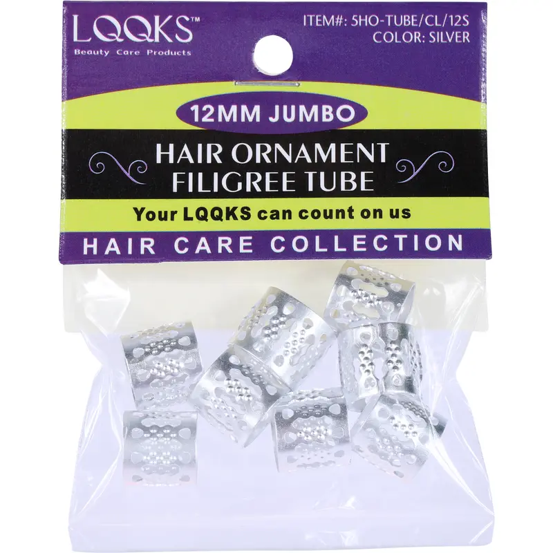 LQQKS: Hair Ornament Filigree Tube - Jumbo 12MM
