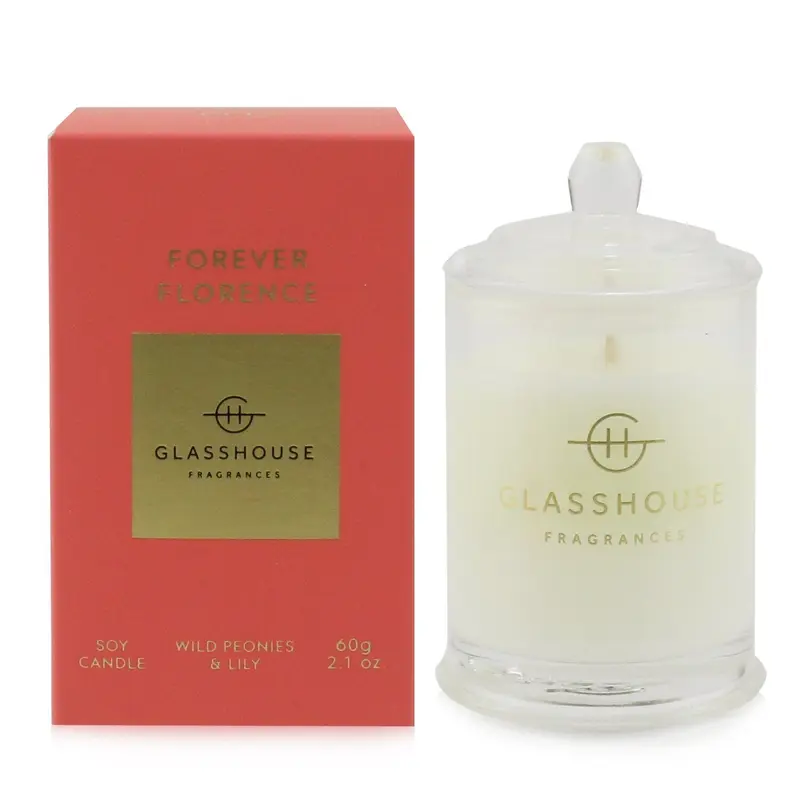 Glasshouse Triple Scented Soy Candle - Forever Florence (Wild Peonies & Lily)  60g/2.1oz