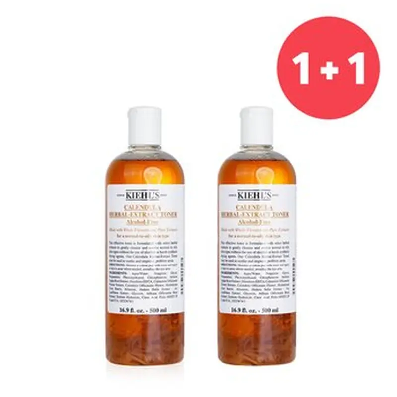Kiehl's 1+1 SetCalendula Herbal Extract Alcohol-Free Toner - For Normal to Oily Skin Types  500ml/16.9oz x2