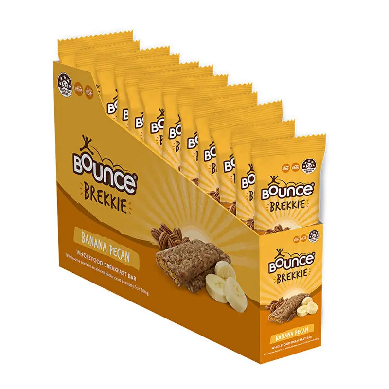Bounce Brekkie Bar Banana Pecan 50g x 12 Display