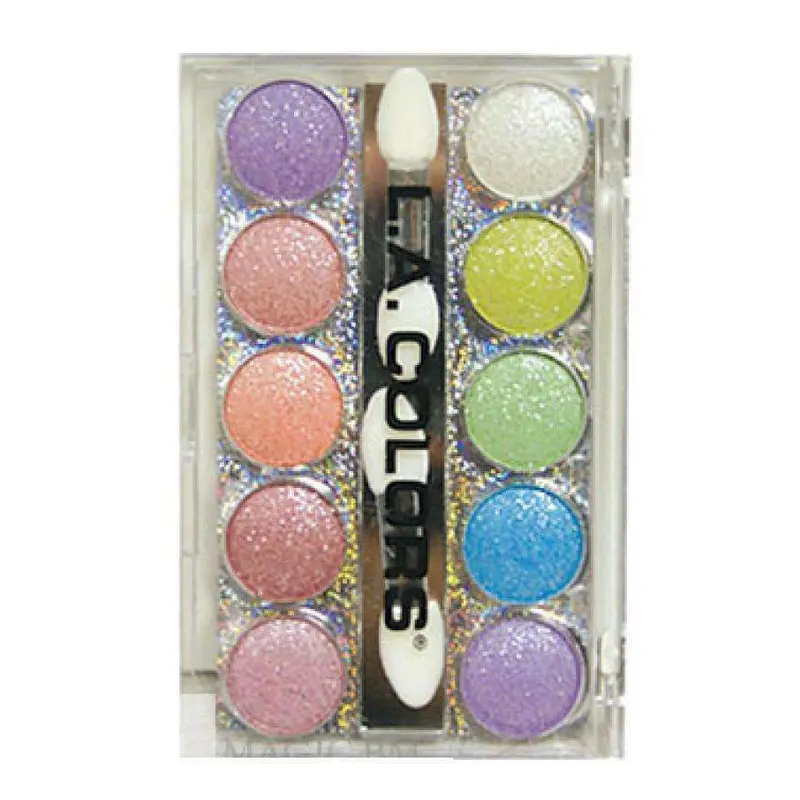 L.A. Colors Glittering Scarlet10 color Eyeshadow