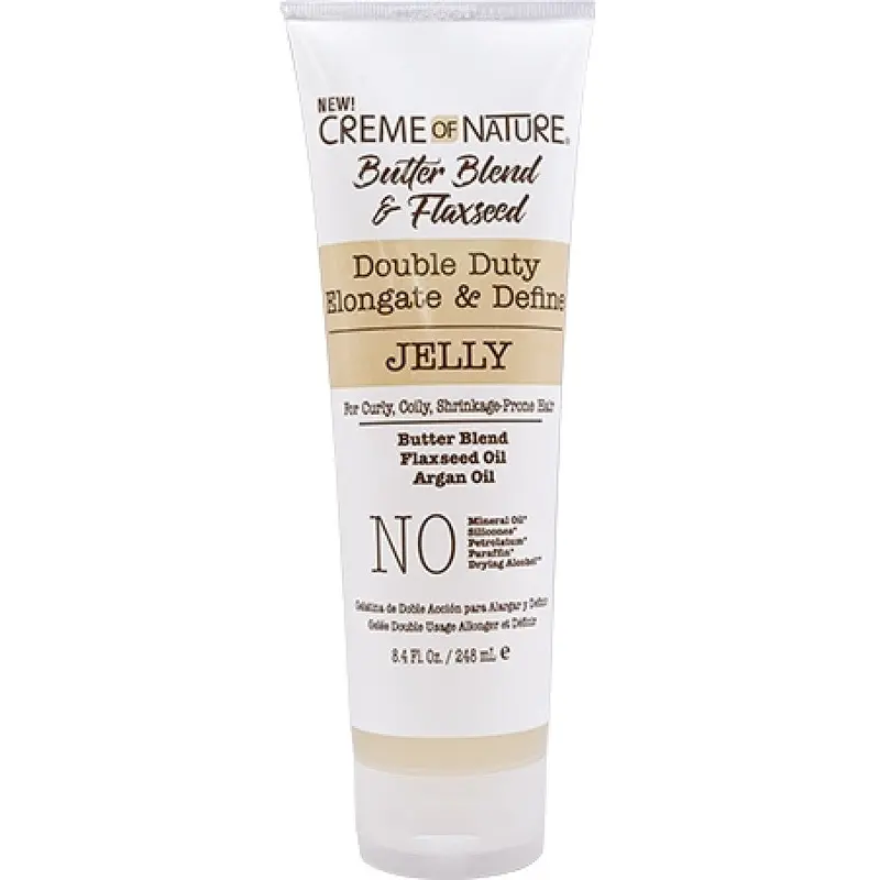 Creme Of Nature Butter Blend & Flaxseed Double Duty Elongate & Define Jelly