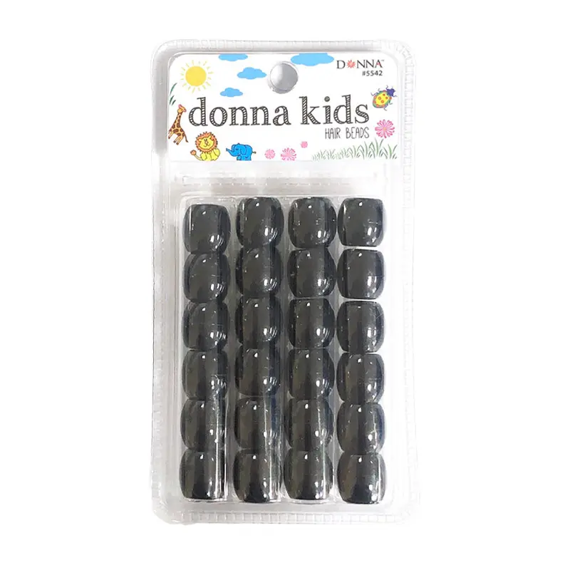 Donna Kids Jumbo Hair Beads - Black #5542