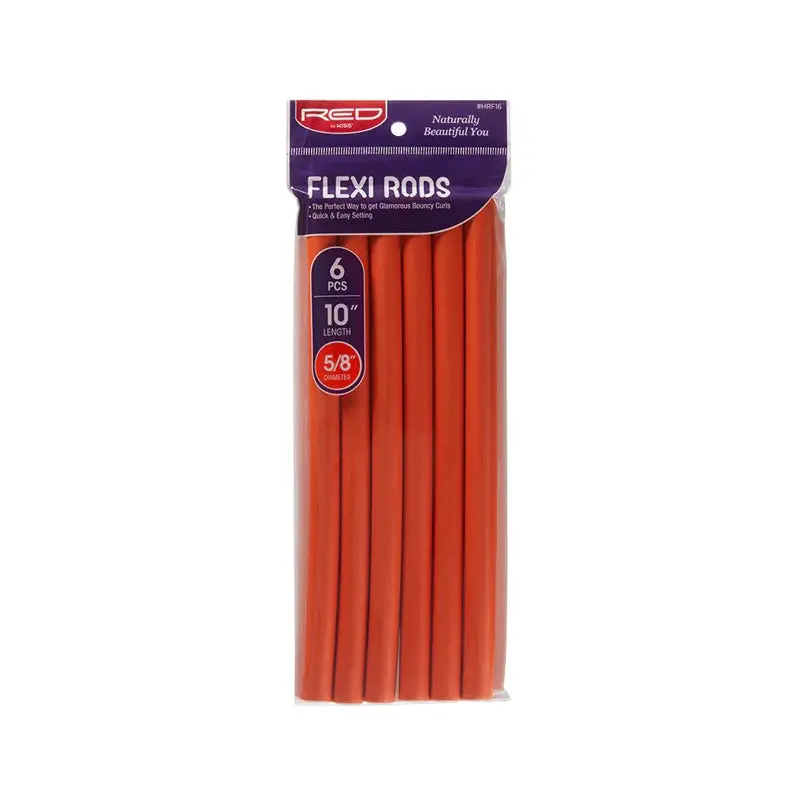 RED FLEXI RODS 10" 5/8" 6PCS PACK ORANGE [HRF16]