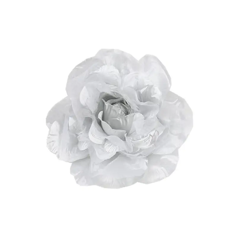 20pk Flower Hair Decorations - Silver Clips #AS01434SIL