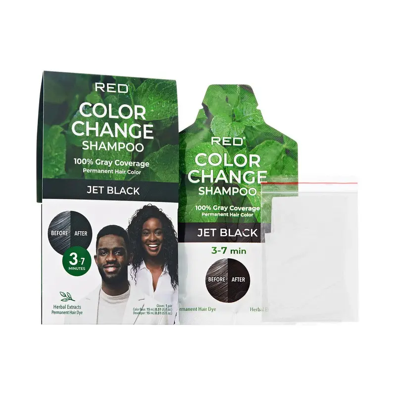 Kiss Color Change Shampoo Jet Black Pouch CCS03D1