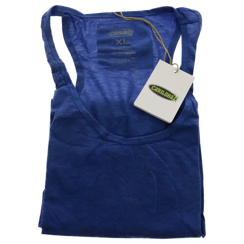 Cariloha Bamboo Racer Tank - Reef Blue Heather by Cariloha for Women - 1 Pc Tank Top (XL)