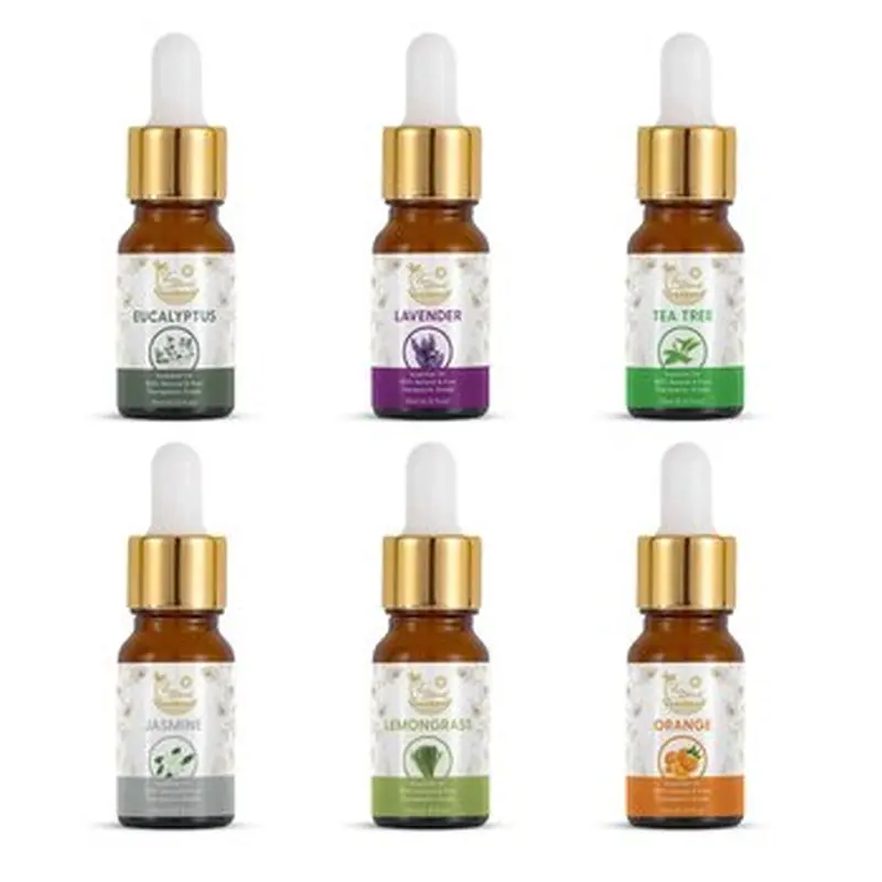 Faiza Naturals Pure Essential Oils 10ml 6 Pack (Own Farm In California Direct Import)  Fixed Size