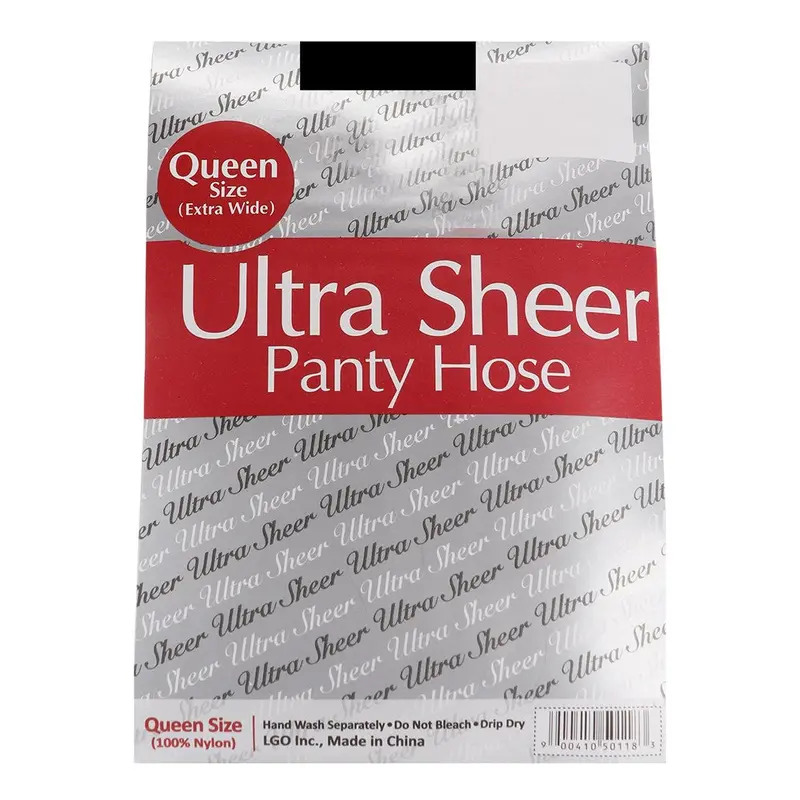 Queen Size Ultra Sheer Panty Hose 6pk - Black