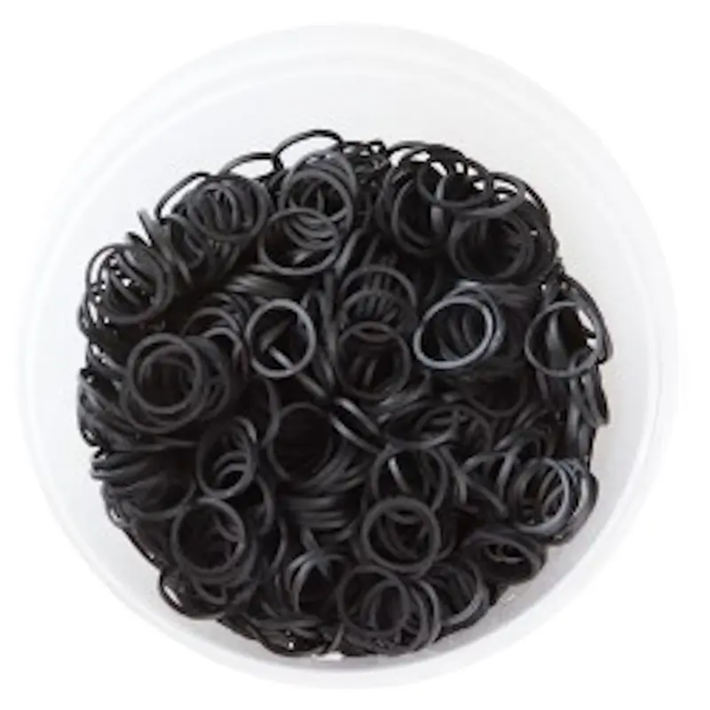 500 Rubber Bands Black