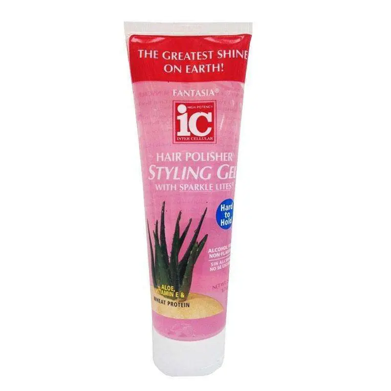 Fantasia Hair Polisher Styling Gel Hard to Hold w/ Sparkle Lites 8.7oz