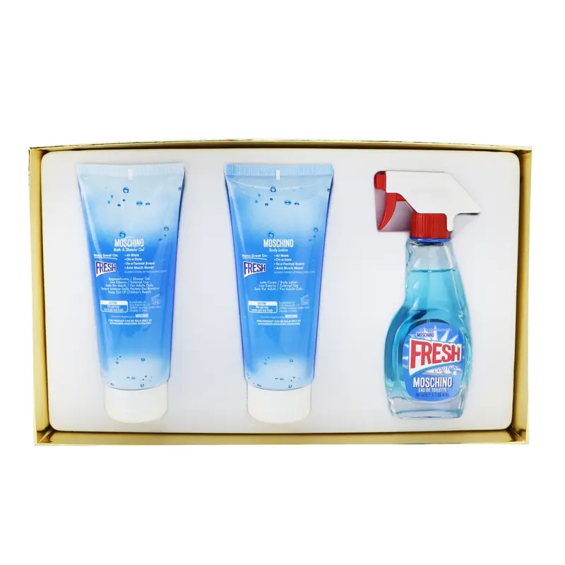 Moschino Fresh Couture Coffret: Eau De Toilette Spray 50ml/1.7oz + Body Lotion 100ml/3.4oz + Bath & Shower 100ml/3.4oz  3pcs