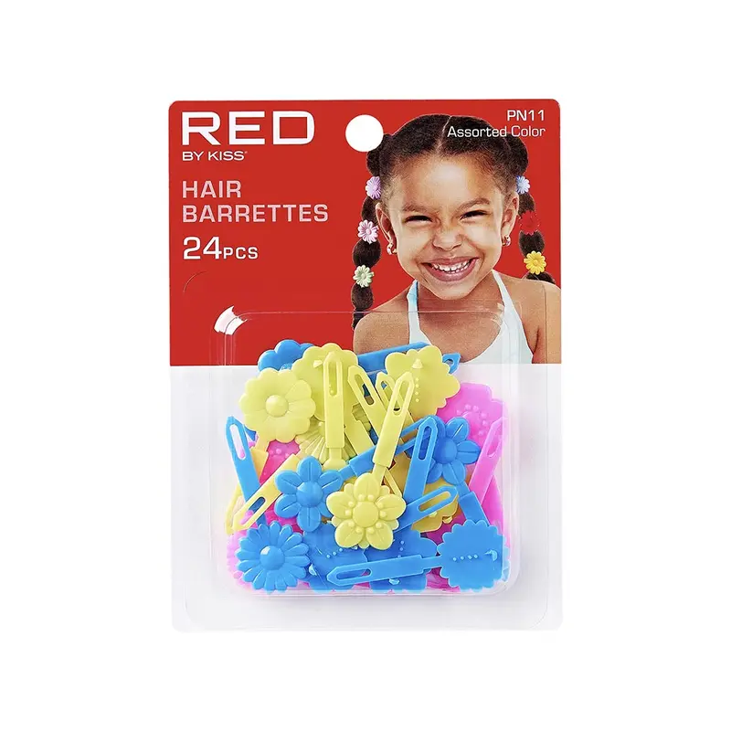 Red by Kiss Kids Hair Barrettes - 24 pcs - Choose Color