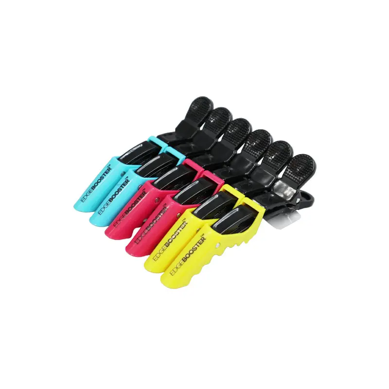 Edge Booster Crocodile Hair Clips - Blue, Red & Yellow