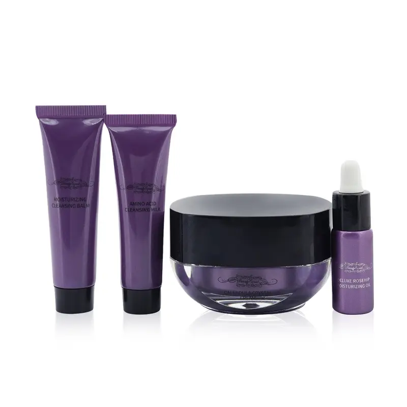 Beauty Expert Gift Set: Cleansing Balm 10g + Cleansing Milk 10g + Rosehip Moisturizing Oil 5ml + Calendula Cream 8g  4pcs