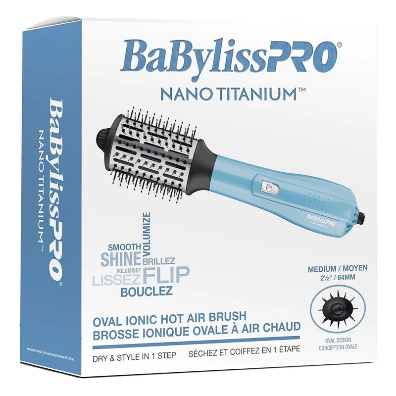 BaByliss Pro Ionic & Nano-Titanium 2-1/2" Oval Hot Air Brush