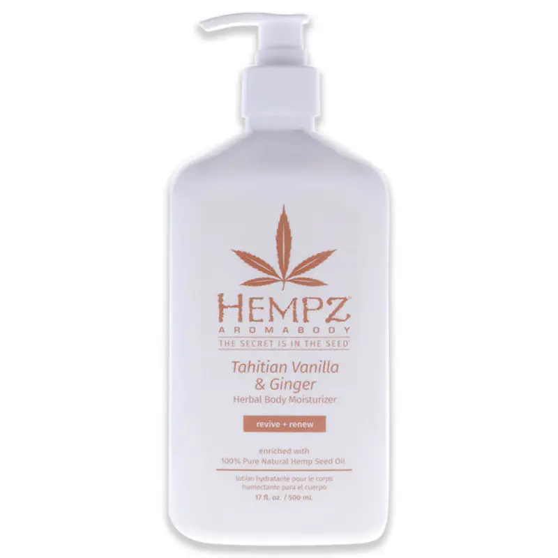 Hempz AromaBody Tahitian Vanilla and Ginger Herbal Body Moisturizer by Hempz for Unisex - 17 oz Moisturizer