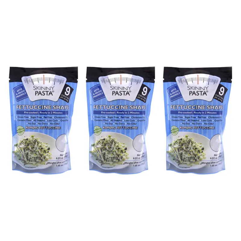 Skinny Pasta Fettuccine Shape by Skinny Pasta - 9.52 oz Noodles - Pack of 3