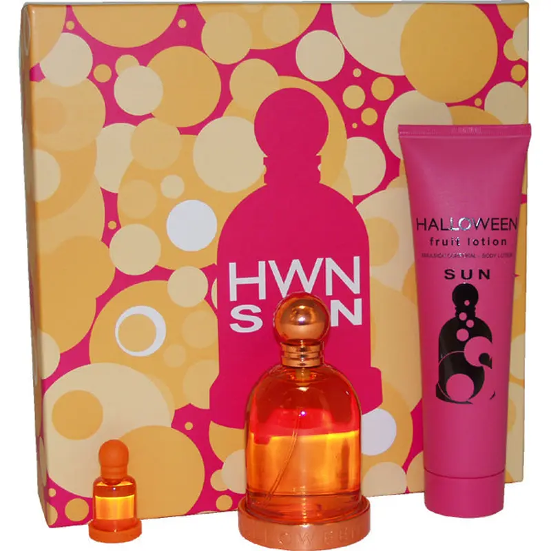 J. Del Pozo Halloween Sun by J. Del Pozo for Women - 3 Pc Gift Set 3.4oz EDT Spray, 5oz Fruit Lotion, 4.5ml Mini EDT Splash