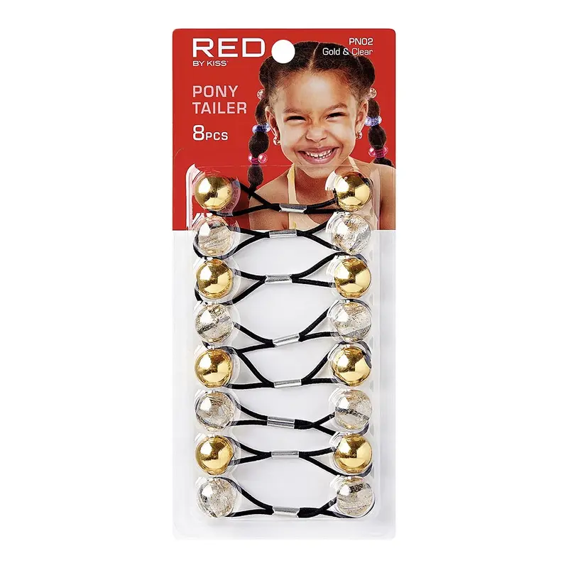 Red by Kiss Kids Ponytail Holders - 8 pcs - Choose Color