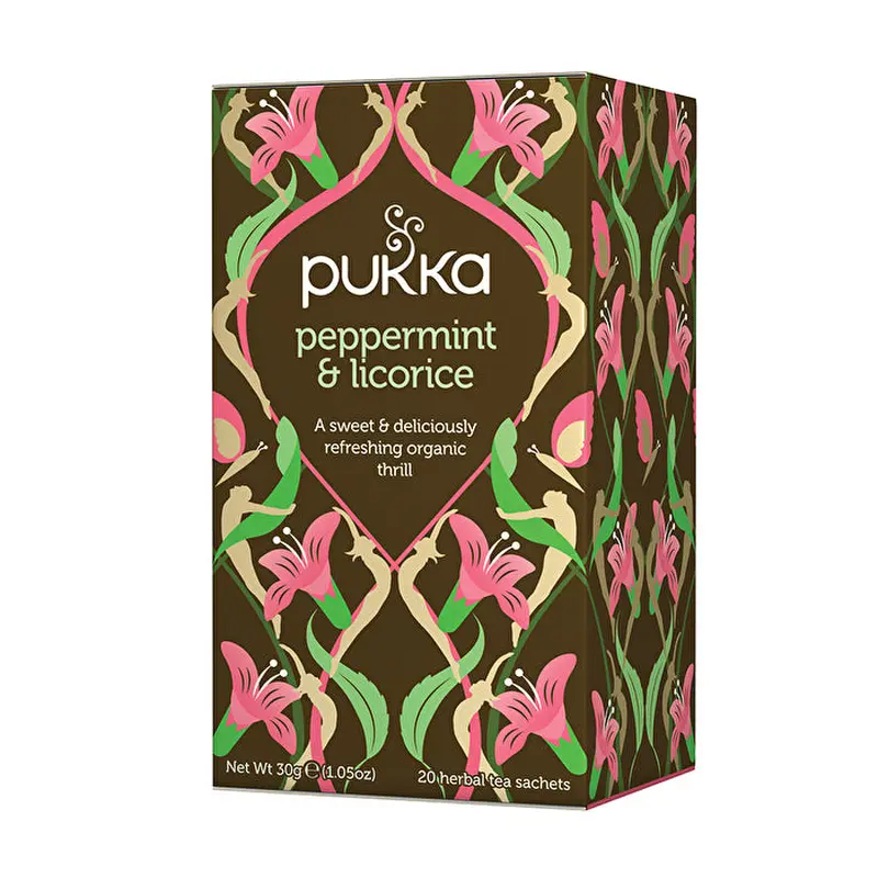 Pukka Organic Peppermint & Licorice x 20 Tea Bags