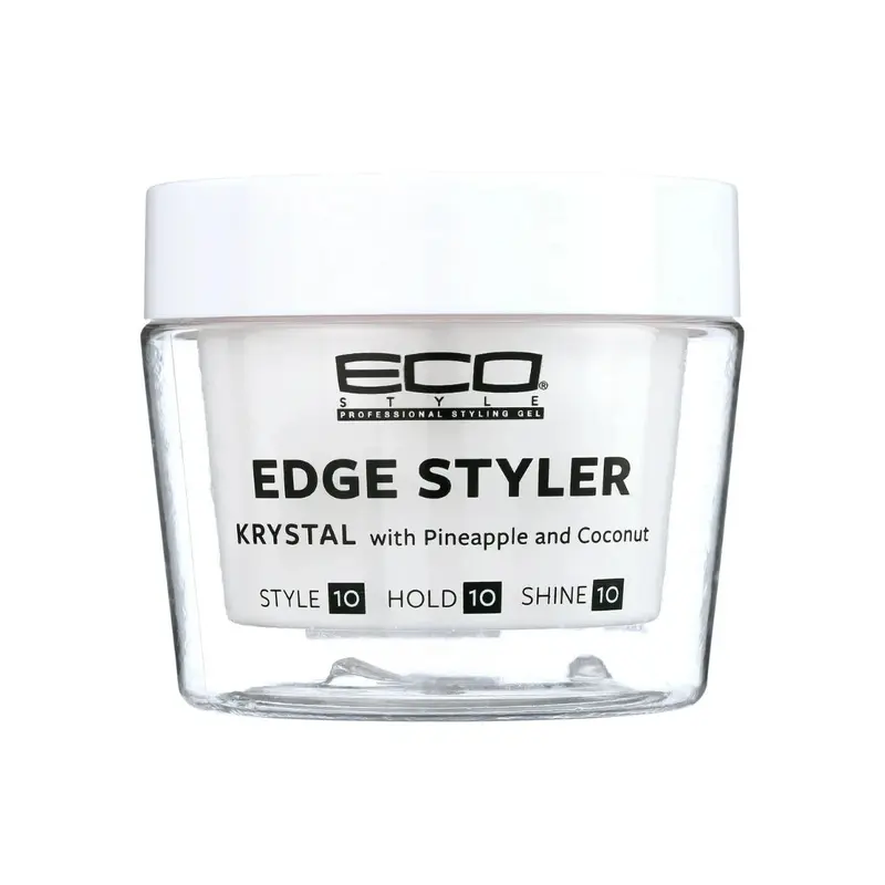 ECO Edge Styler Krystal with Pineapple & Coconut  8 oz | Strong Hold, Sleek Edges & Tropical Shine