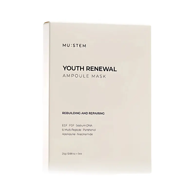 MU:STEM Youth Renewal Ampoule Mask Pack 1 Box (5 Sheets)