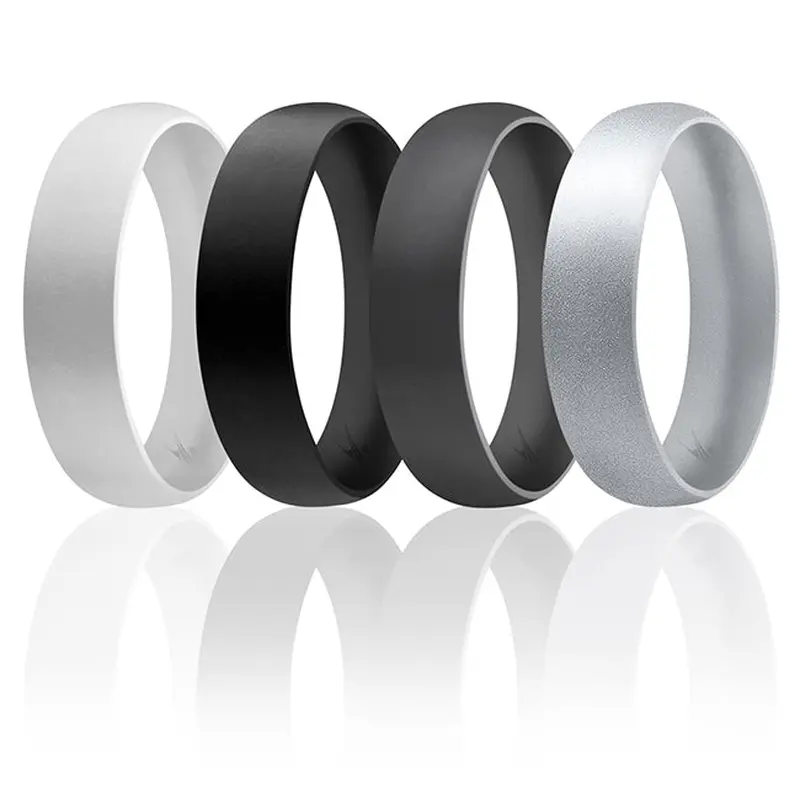 ROQ Silicone Wedding 6mm Smooth Ring by ROQ for Men - 15 mm Ring