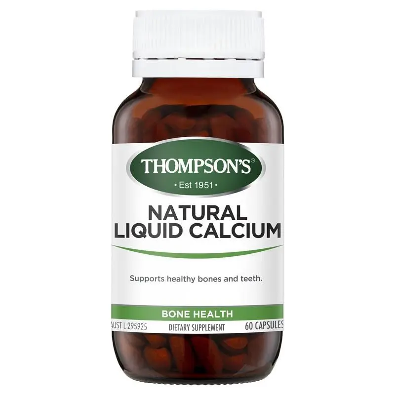 Thompson's Natural Liquid Calcium 60 Capsules