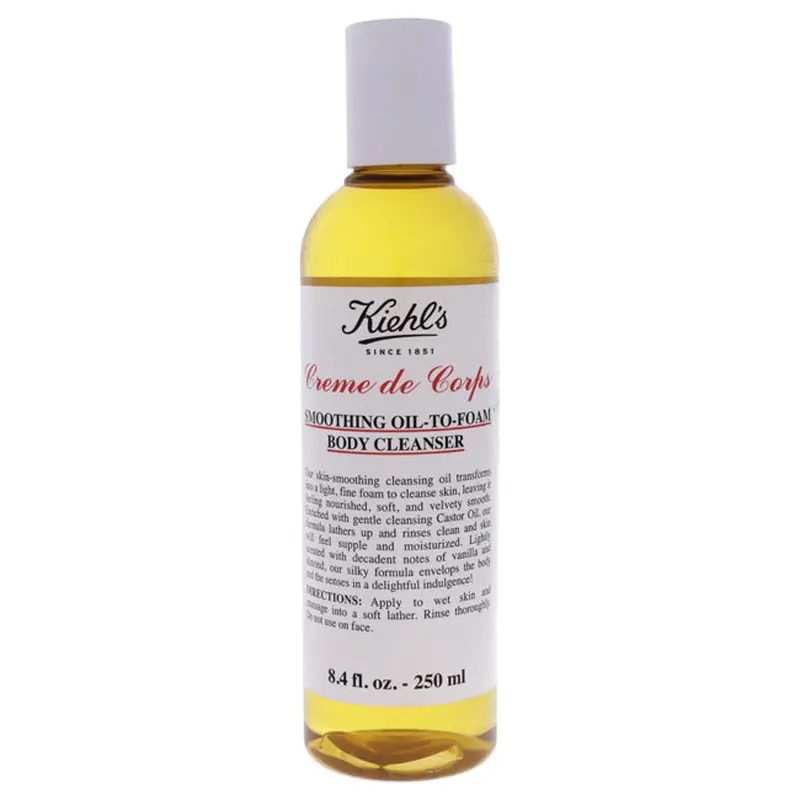 Kiehls Creme de Corps Smoothing Oil-to-Foam Body Cleanser by Kiehls for Unisex - 8.4 oz Body Wash