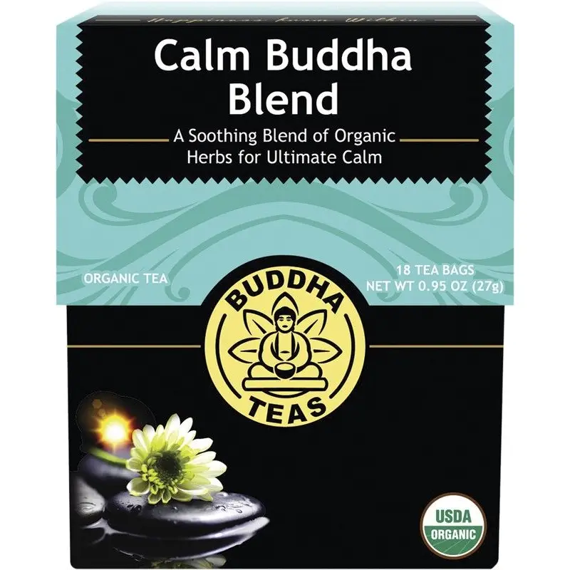 Buddha Teas Organic Herbal Tea Bags Calm Buddha Blend 18s