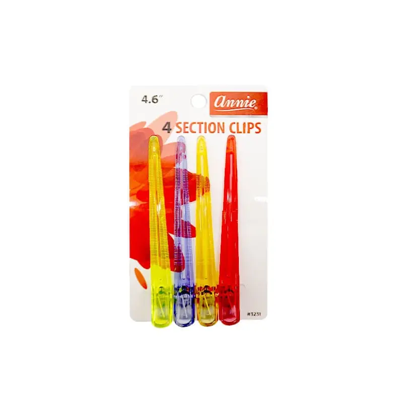Annie #3231 Section Clips Assorted Colors 4.6" 4 ct
