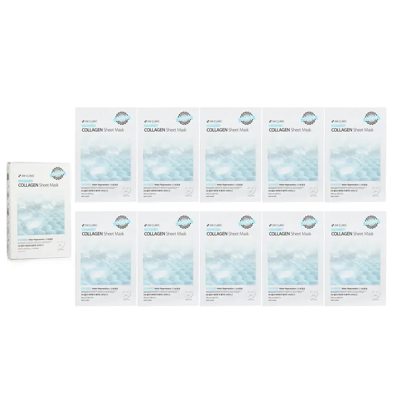 3W Clinic Mask Sheet - Essential Up Collagen  10pcs x 25ml