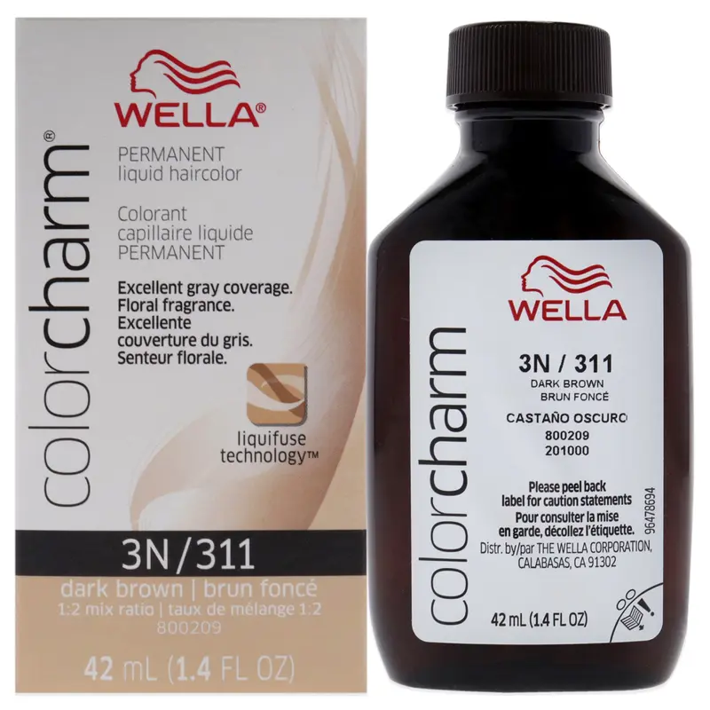 Wella Color Charm Permanent Liquid Hair Color - 3N Dark Brown by Wella for Unisex - 1.42 oz Hair Color