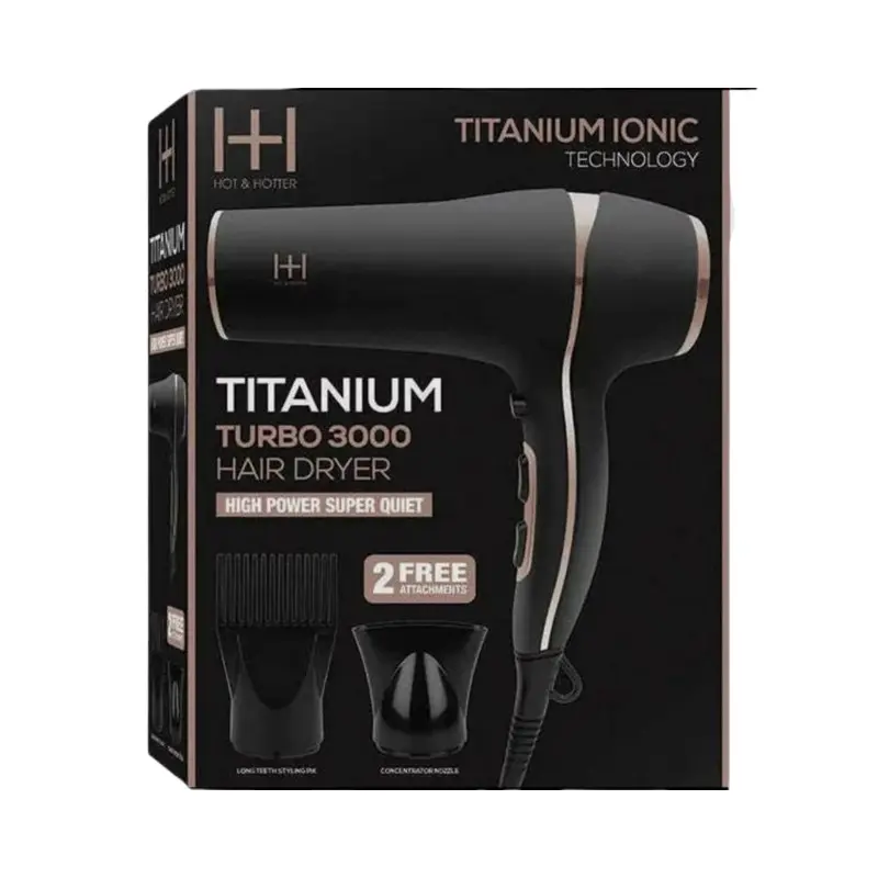 Annie Hot & Hotter Titanium Turbo 3000 Hair Dryer High Powered [05910]