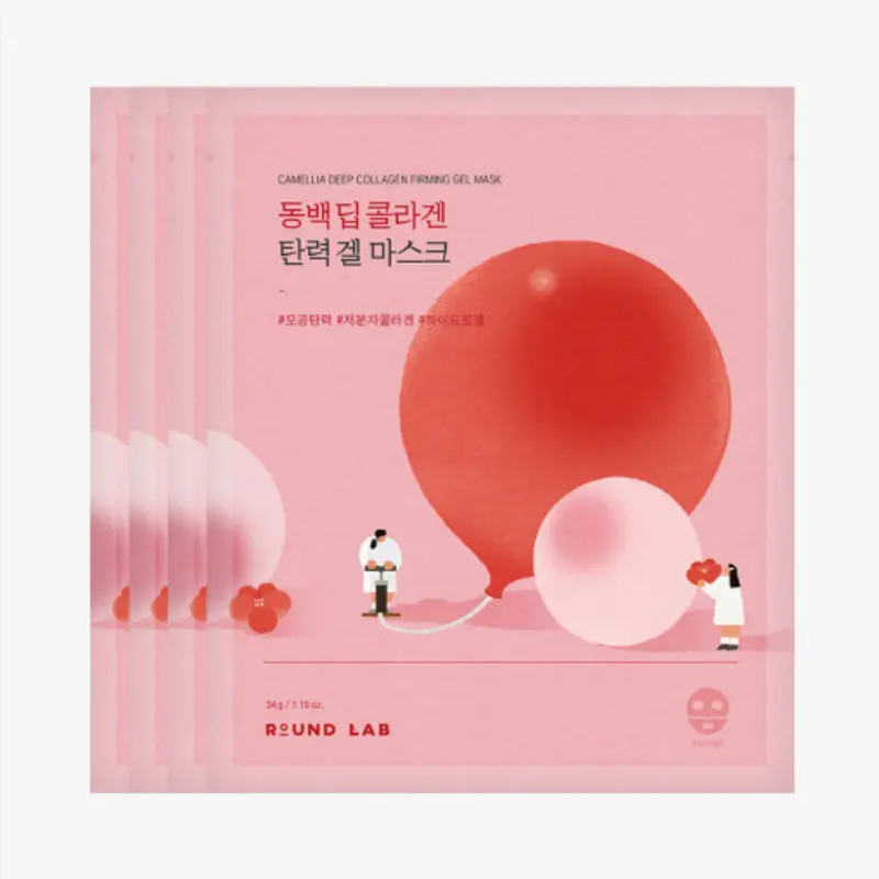 ROUND LAB Camellia Deep Collagen Firming Gel Mask 34g x 4ea