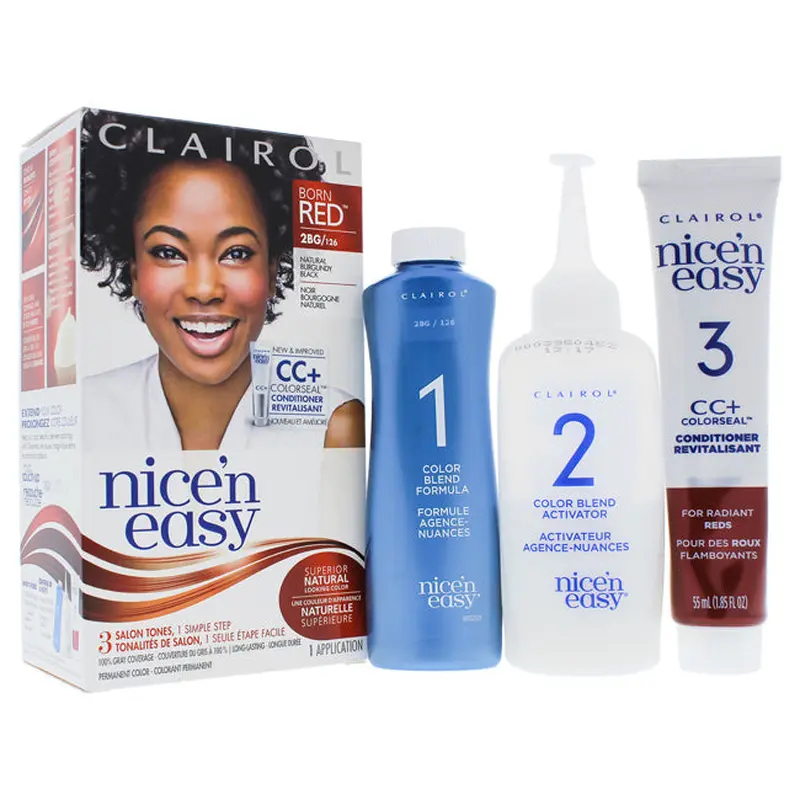 Clairol Nice n Easy Permanent Color - 2BG 126 Natural Burgundy Black by Clairol for Women - 1 Application Hair Color