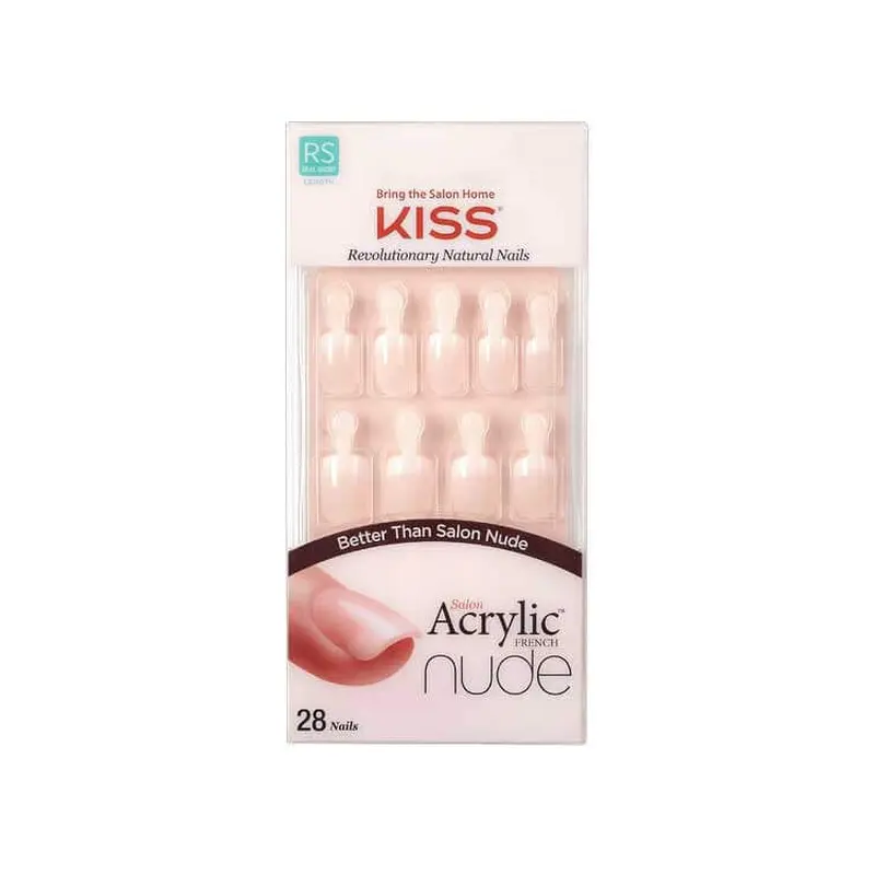 Kiss Salon Acrylic French Nude Press-On Nail Kit KAN