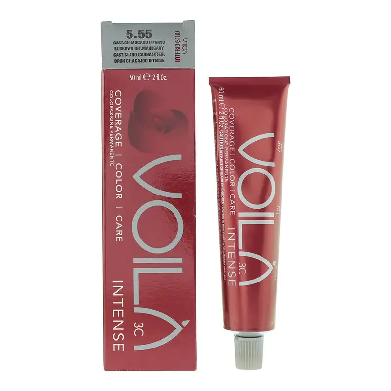 Intercosmo Voil 3C Intense 5.55 Light Brown Intense Mahogany Hair Colour 60ml
