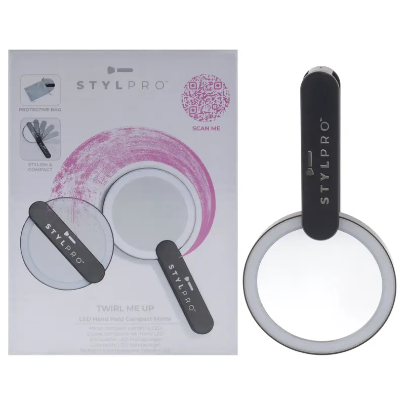 Stylideas Stylpro Twirl Me Up Led Hand Held Compact Mirror by Stylideas for Women - 1 Pc Mirror