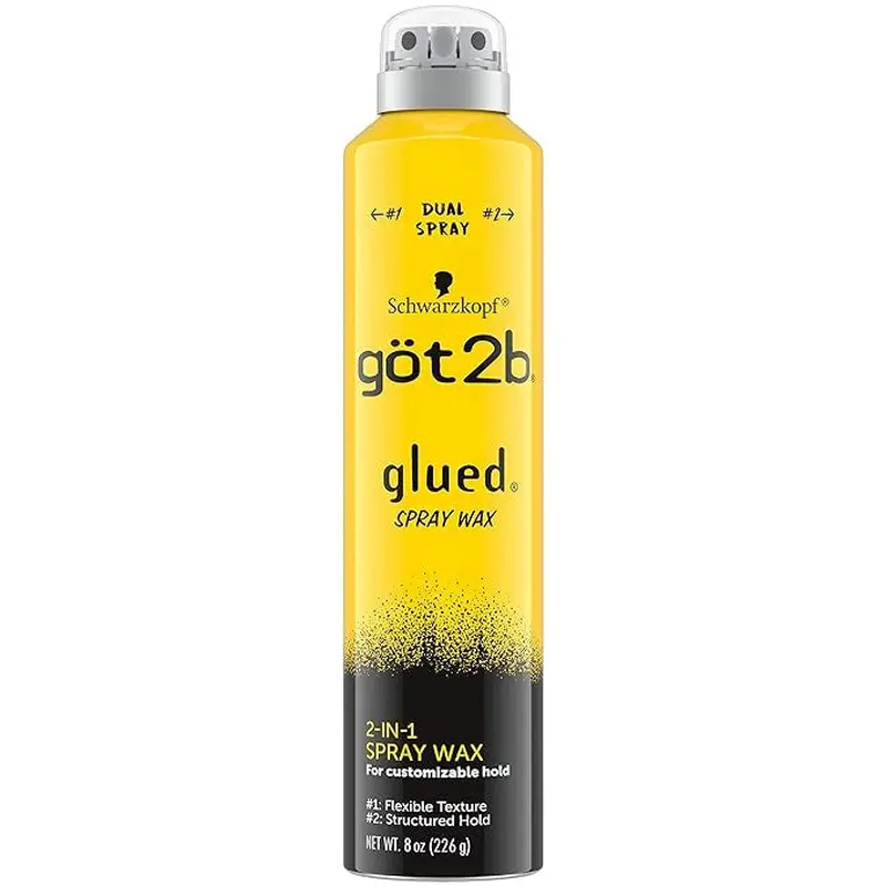 Got2b Glued Spray Wax with 2-in-1 Dual Nozzle - 8 oz