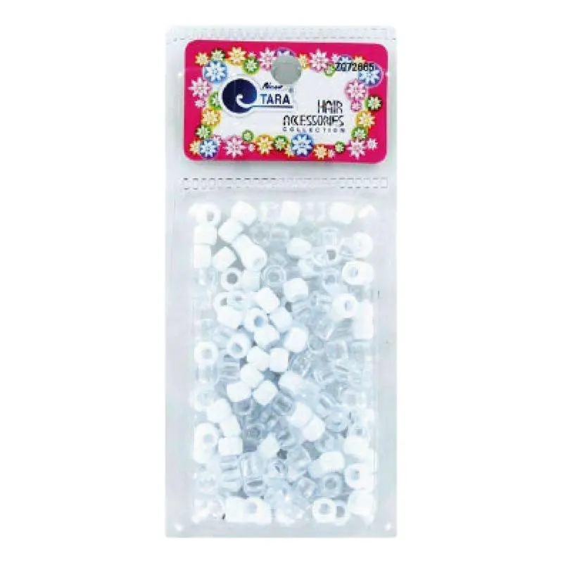 Tara Hair Beads -  White & Clear #72665