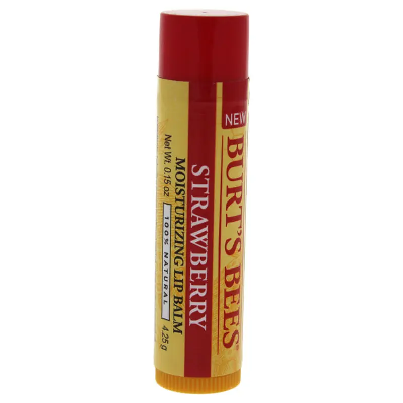 Burts Bees Strawberry Moisturizing Lip Balm by Burts Bees for Unisex - 0.15 oz Lip Balm